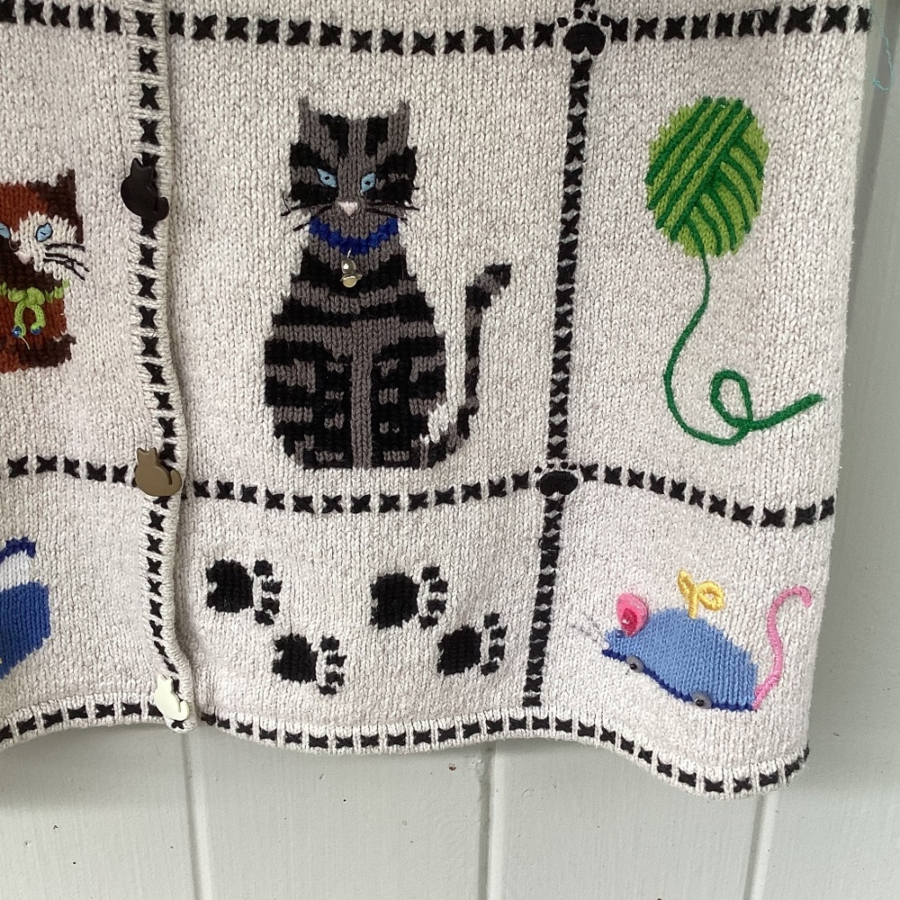 Marisa Christina CAT hand knitted TOP sweater - Picture 5 of 7